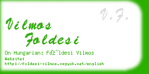 vilmos foldesi business card